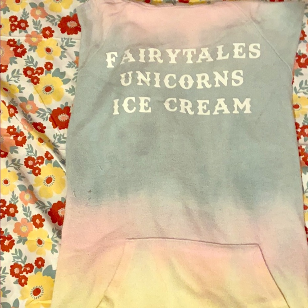 Pastel colored hoodie